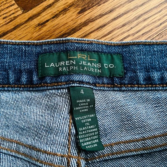 LRL Lauren Ralph Lauren Classic Straight Jeans Sz 4 Medium Wash - Picture 11 of 14